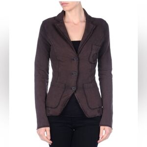 DANZA women's brown cotton distressed jacket S